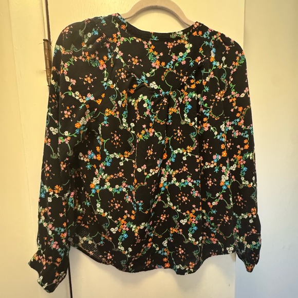 Anthropologie Avingnon Maeve Black Floral Blouse - Picture 4 of 7